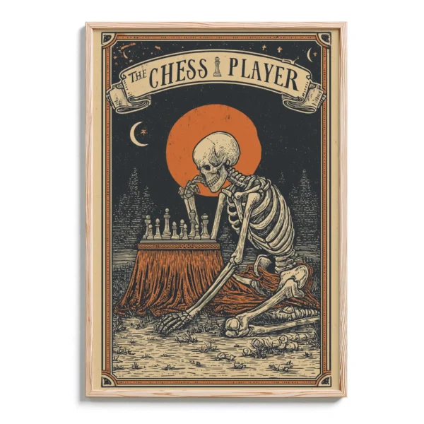 The Chess Player Tarot Card Wall Art - DopeTraveler Poster