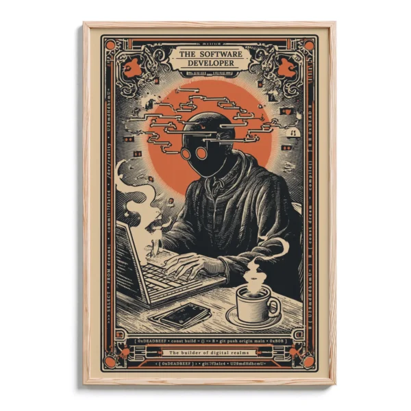 The Software Developer Tarot Wall Art - DopeTraveler Poster