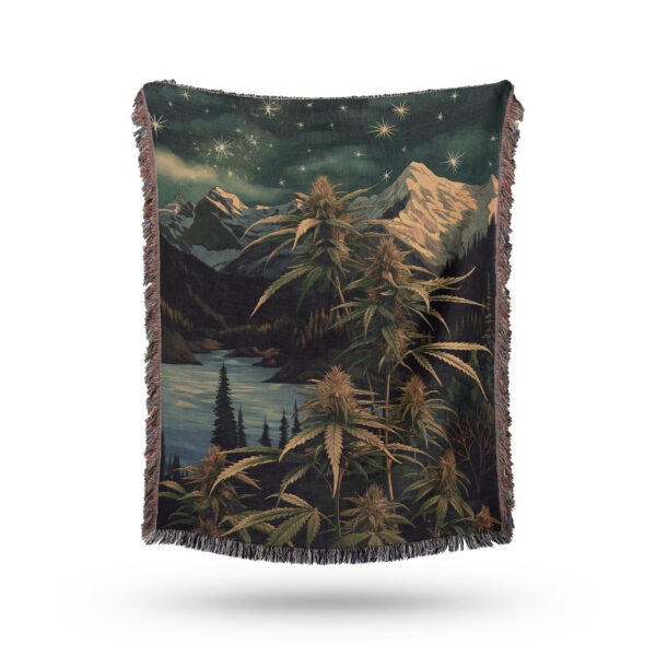 Alpine Hemp Stargazer Woven Blanket - Cotton Throw and Tapestry