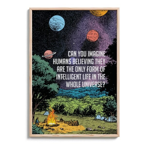Funny little human thought Wall Art - DopeTraveler Poster