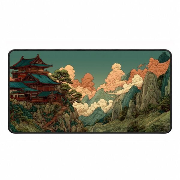 Kyoto Mountain Temple Above the Clouds – DopeTraveler Deskmat