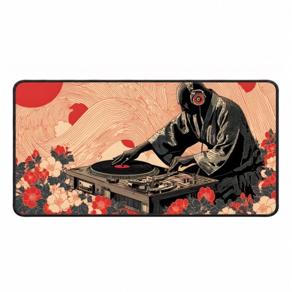 Ukiyo-e DJ Turntable Art – DopeTraveler Desk Mat