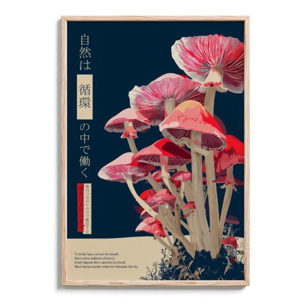 Nature Works in Cycles, Mushroom Collective - DopeTraveler Poster