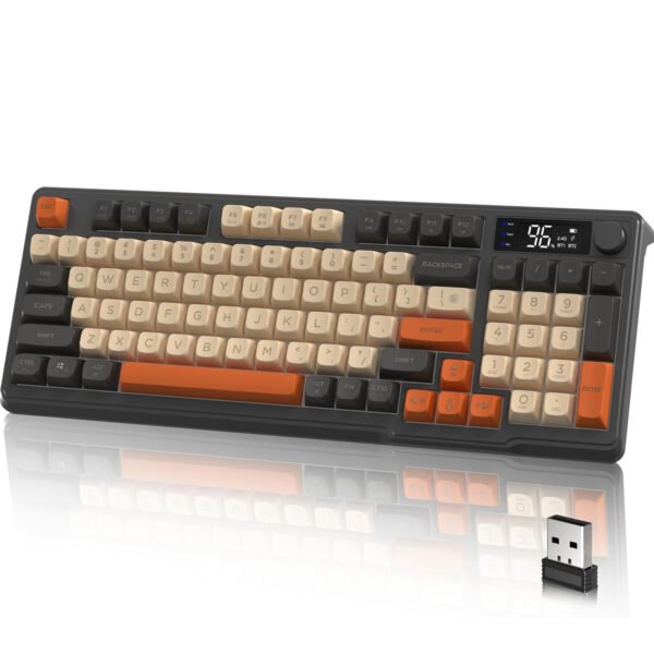 Creamy Café Keyboards, with Smart Display & Control Knob, Wireless